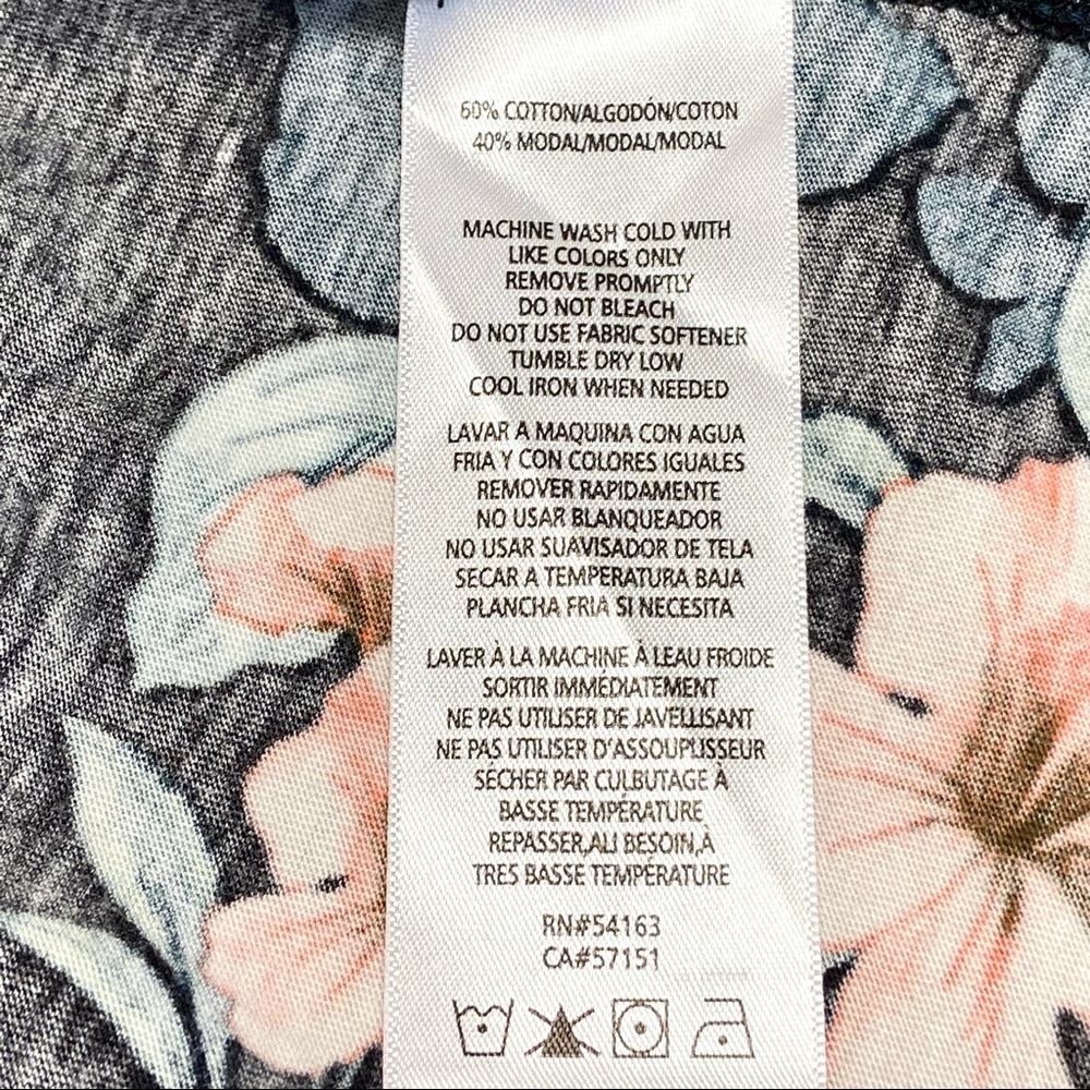 CALVIN KLEIN Performance Black Floral Hoodie - Picture 8 of 9